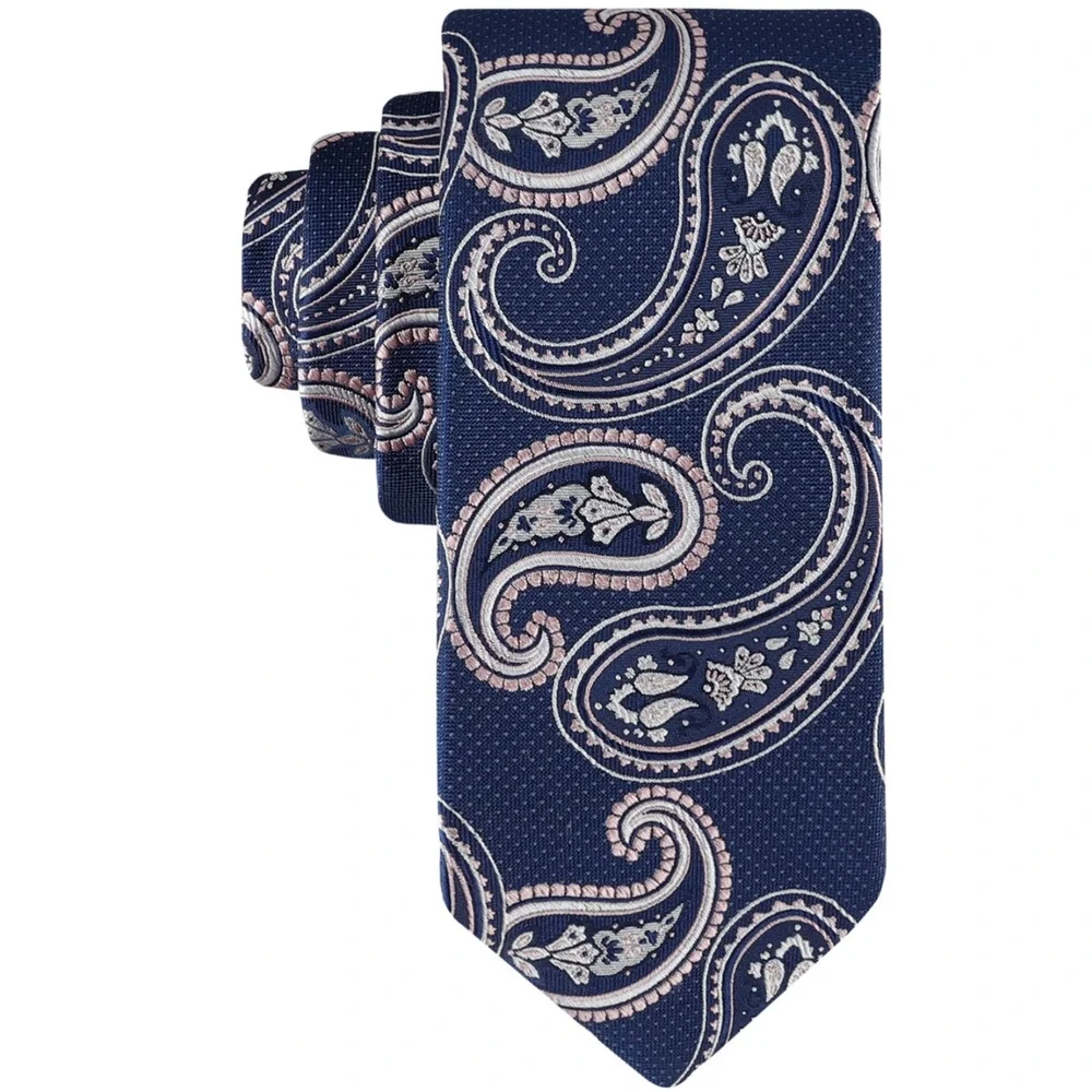 Tommy Hilfiger Men Paisley Tie Navy/Pink One Size